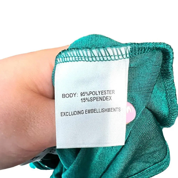 Princess Polly Kylie Mini Dress Forest Green Cut-Out Ruched Bodycon Size US 8 - Picture 11 of 12